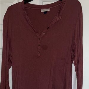 Universal Thread Maroon Button Down Blouse